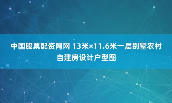 中国股票配资网网 13米×11.6米一层别墅农村自建房设计户型图